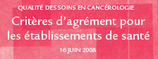 Crit&egrave;res d'agr&eacute;ments