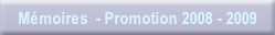 Mémoire 2008 - 2009