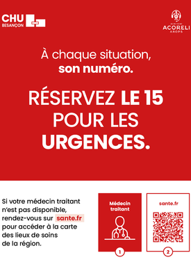 "À chaque situation, son numéro" : le CHU et l'Acoreli lancent une campagne d'information en Franche-Comté