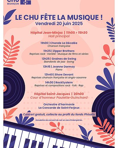 Fête la musique au CHU le 20 juin