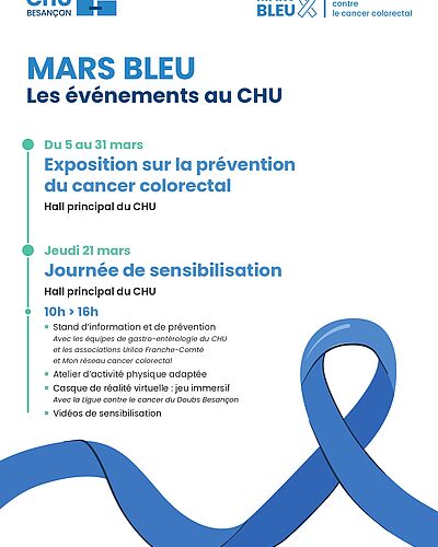 Mars Bleu : le CHU mobilisé contre le cancer colorectal