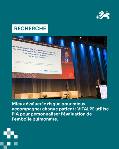 L’IA pour personnaliser l’évaluation de l’embolie pulmonaire