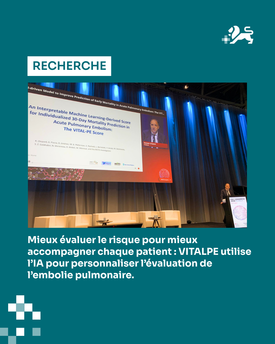 L’IA pour personnaliser l’évaluation de l’embolie pulmonaire