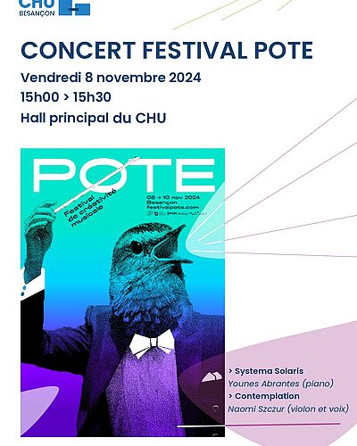 Créativité musicale : le festival POTE au CHU le 8 novembre