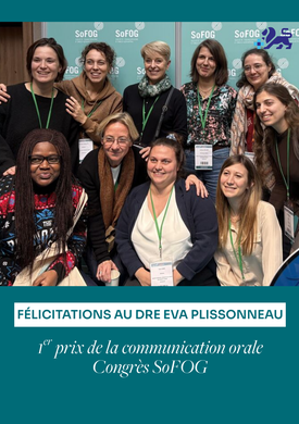 Félicitations au Dre Eva Plissonneau !