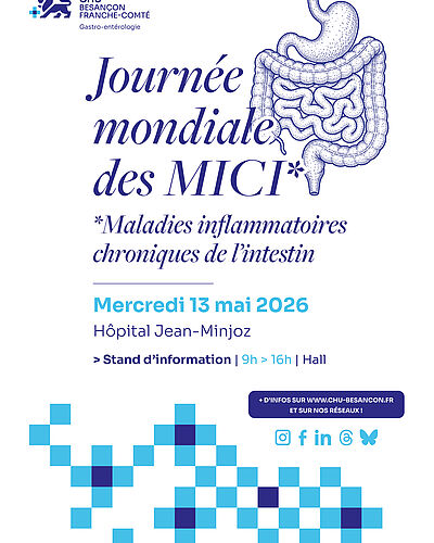Journée mondiale des MICI : le CHU Besançon Franche-Comté se mobilise pour informer et sensibiliser