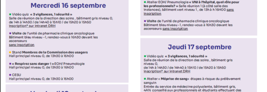 Semaine de la sécurité des patients : le CHU se mobilise du 14 au 18 septembre 2026