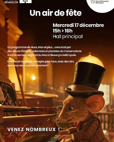 17 décembre : concert de Noël avec le Conservatoire