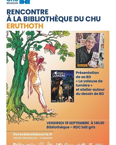 Rencontre avec l'auteur Eruthoth à la bibliothèque, vendredi 19 septembre à 14h30