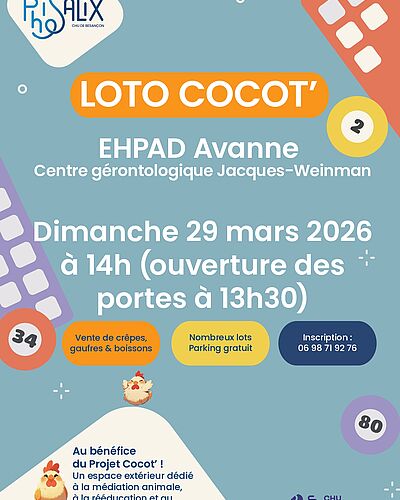 Loto solidaire le 29 mars au profit du projet Cocot’ Avanne